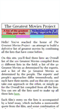 Mobile Screenshot of greatestmovies.morganwick.com
